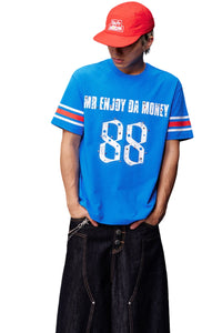 MEDM Star Beaded Stripe Quick Dry Unisex Vintage Jersey Tee