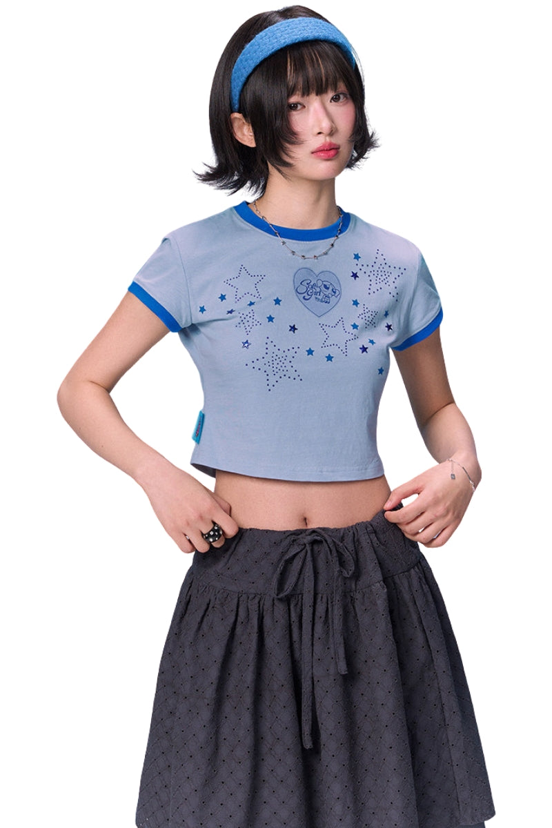 BJHG × The Powerpuff Girls Women Dopamine‑Style Graphic Print Short‑Sleeve Tee