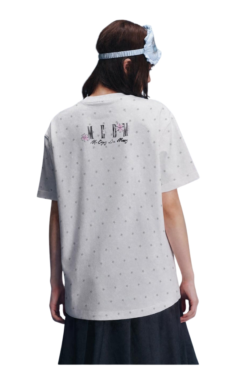 MEDM × Iria Mailbox Co-branded Cat Star Print Slim Fit Tee