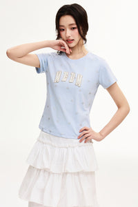 MEDM Graffiti Star Print Raglan Tee