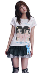 MEDM x Iria Mailbox Mailbox Bow Duo Print Women Tee