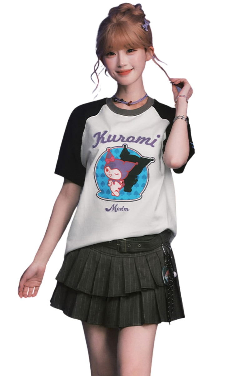 MEDM x Sanrio Kuromi Raglan Couple Tee