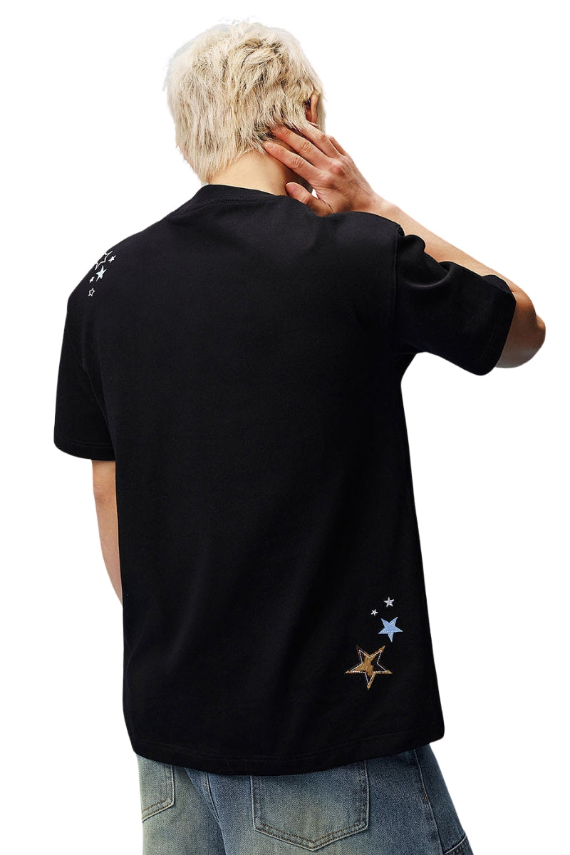 MEDM Leopard Patch Logo Oversized Unisex Tee