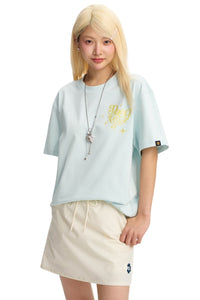 Dangerouspeople DSP Glitter Letter Print Sorona Cool‑Touch Unisex T‑Shirt