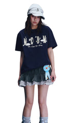 MEDM x Iria's Mailbox Sky Crack Glitter Logo Tee
