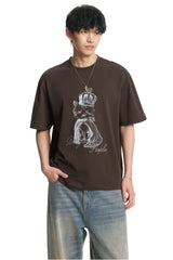 Dangerouspeople DSP Bomb King Print Embroidery Loose‑Fit Tee