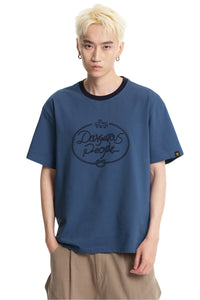 DangerousPeople DSP Pony Series Knot Flocked Letter Tee