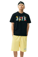MEDM Beach Walk Embroidery Print Crew Neck T-Shirt