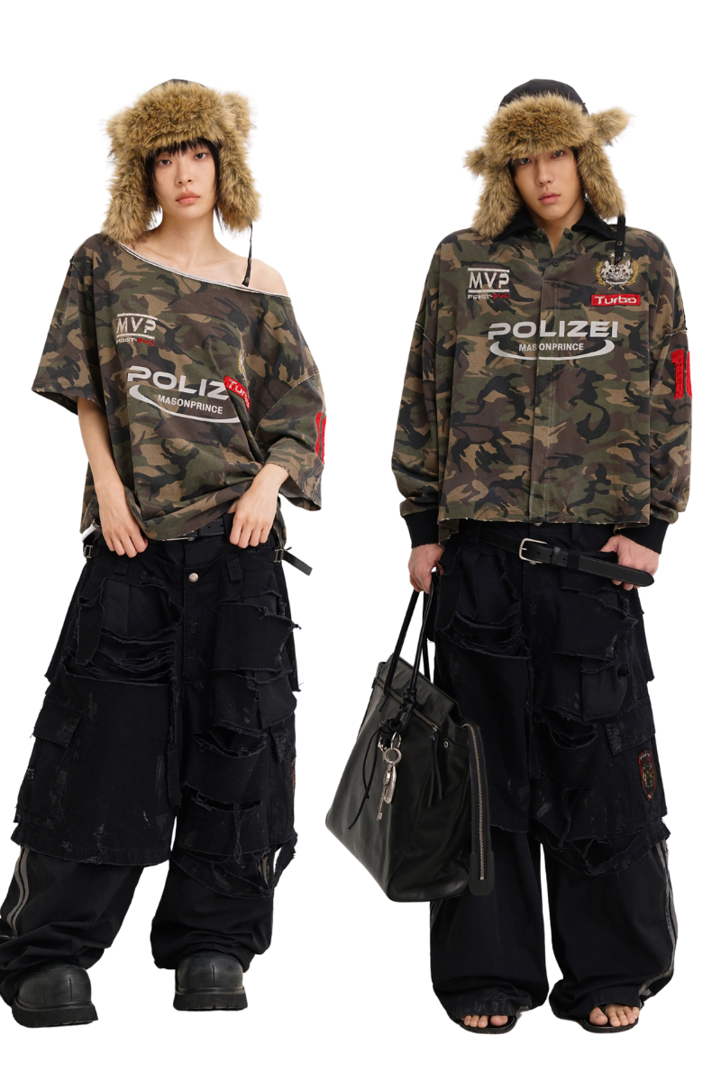 Masonprince  Camouflage Inclusive Knitted Top