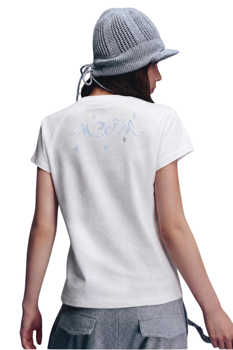 MEDM x Iria Mailbox Guardian Dog Print Women Raglan Tee