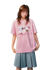 MEDM x YAD Healing Pet Photo Print Unisex Crew Neck Tee