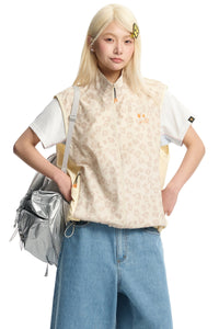 Dangerouspeople DSP Leopard‑Print Contrast Panel Quick‑Dry Techwear Vest