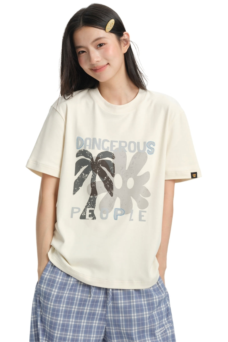 Dangerouspeople DSP Coconut Grove Floral Print Unisex Vintage T‑Shirt