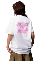 MEDM Sequin Beaded Letter Unisex Loose Short Sleeve Tee