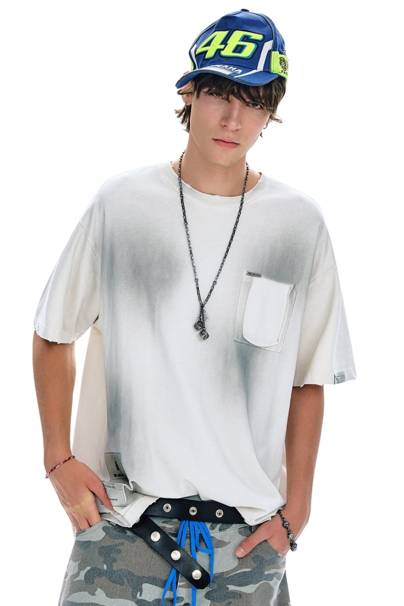 BJHG | Vintage Washed Basic Short Sleeve T‑Shirt, American Retro Men Summer Top 2026