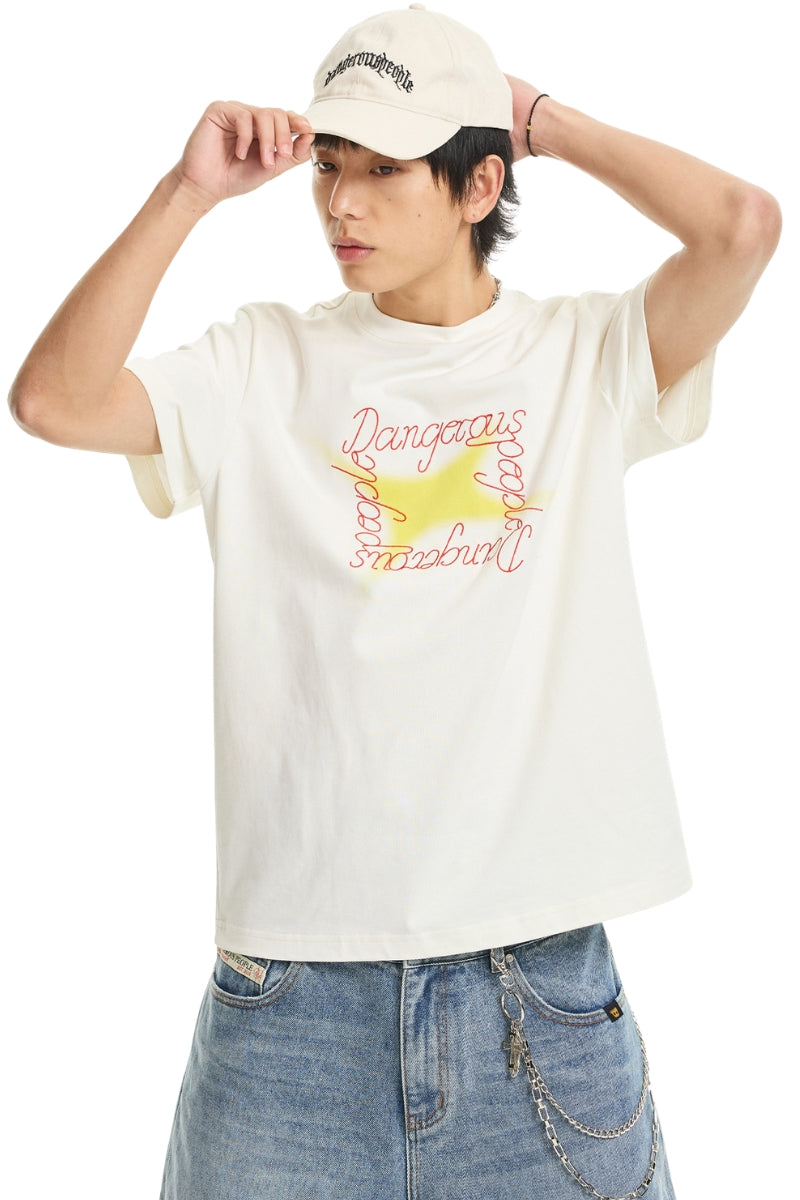 Dangerouspeople DSP Star Print & Embroidery 100% Cotton Tee