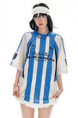 BJHG City Traverse Series Jersey Stripe T‑Shirt Men Summer Breathable Sports Top