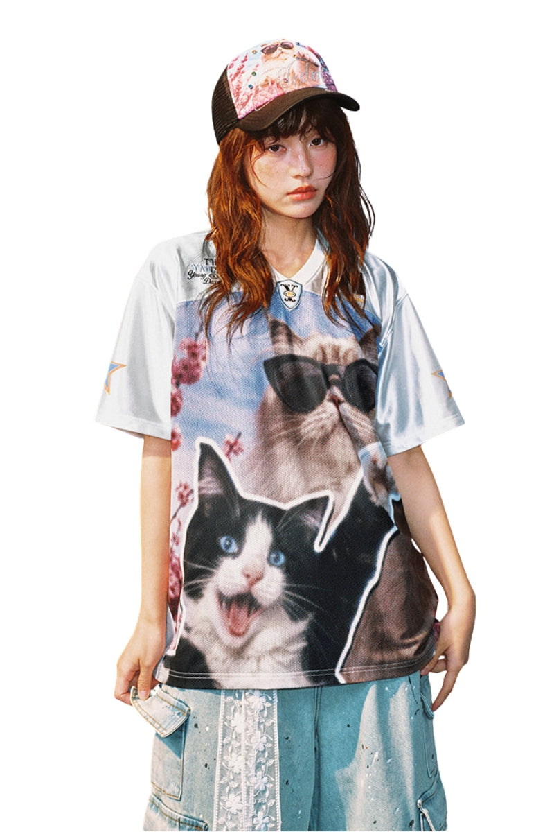 MEDM x YAD Healing Pet Photo Print Vintage Couple Jersey Tee