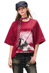 BJHG Unisex Retro Graphic‑Print Quick‑Dry Couple Short‑Sleeve Tee