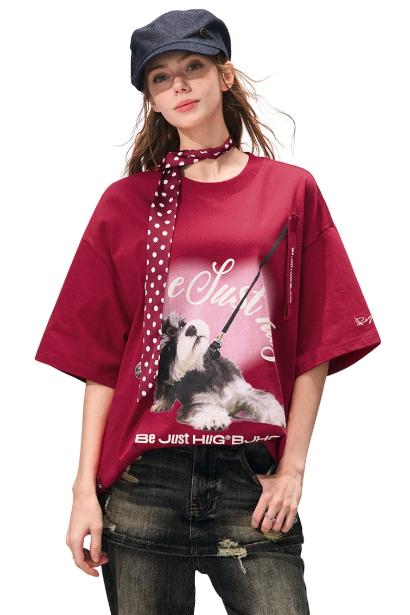 BJHG Unisex Retro Graphic‑Print Quick‑Dry Couple Short‑Sleeve Tee
