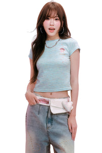 MEDM x Sanrio Kuromi Embroidered Tee