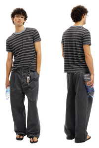 Masonprince Linen-Cotton Striped T-Shirt