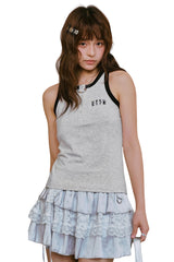 MEDM Dopamine Color 3D Embroidery Women Racerback Tank