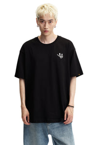 Dangerouspeople DSP Motion Blur Letter Print T‑Shirt Sporty Oversized Loose Streetwear Unisex Tee