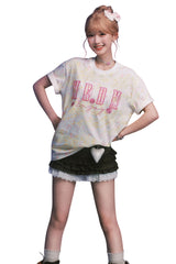 MEDM×Sanrio Kuromi Leopard Print Loose Couple T-shirt