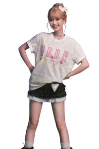 MEDM×Sanrio Kuromi Leopard Print Loose Couple T-shirt