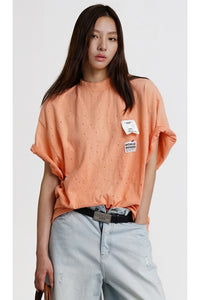 MASONPRINCE Art Stitch Irregular Distressed T-Shirt