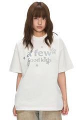 AFGK Shiny Star Rhinestone Tee Unisex American Vintage Loose T-shirt