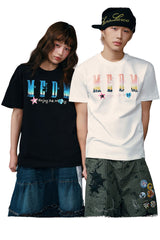 MEDM x NEWMASUS Selfie Print Loose Couple Tee