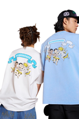 AFGK Triple Angel Washed Distressed Tee