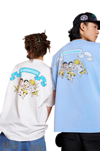 AFGK Triple Angel Washed Distressed Tee