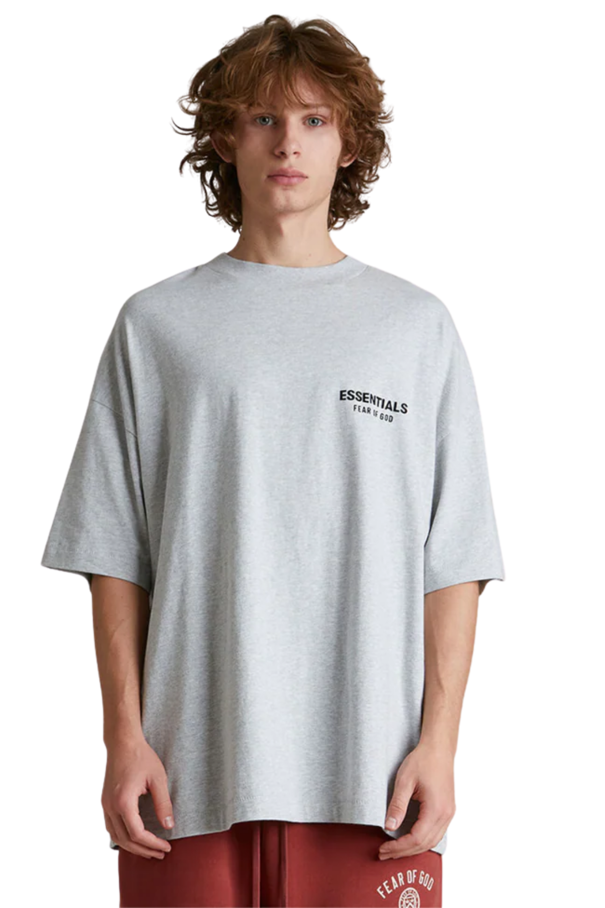 SS25 FOG Essentials Jersey Crewneck Tee LIGHT HEATHER GREY