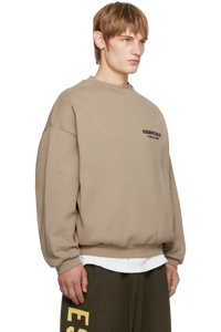 Fear Of God Essentials FW24 Fleece Crewneck Sweater DESERT SAND [192HO246267F]