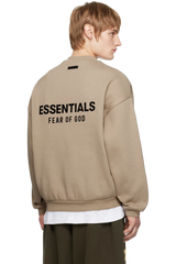 Fear Of God Essentials FW24 Fleece Crewneck Sweater DESERT SAND [192HO246267F]