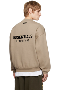 Fear Of God Essentials FW24 Fleece Crewneck Sweater DESERT SAND [192HO246267F]
