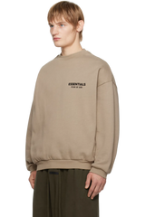 Fear Of God Essentials FW24 Fleece Crewneck Sweater DESERT SAND [192HO246267F]