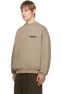 Fear Of God Essentials FW24 Fleece Crewneck Sweater DESERT SAND [192HO246267F]