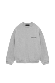 Fear Of God Essentials FW24 Fleece Crewneck Sweater LIGHT HEATHER [192HO246268F]