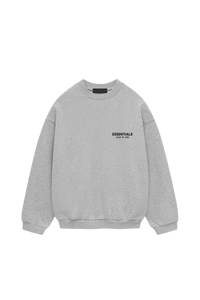 Fear Of God Essentials FW24 Fleece Crewneck Sweater LIGHT HEATHER [192HO246268F]