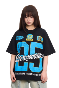AFGK Retro Number Jersey Look Tee