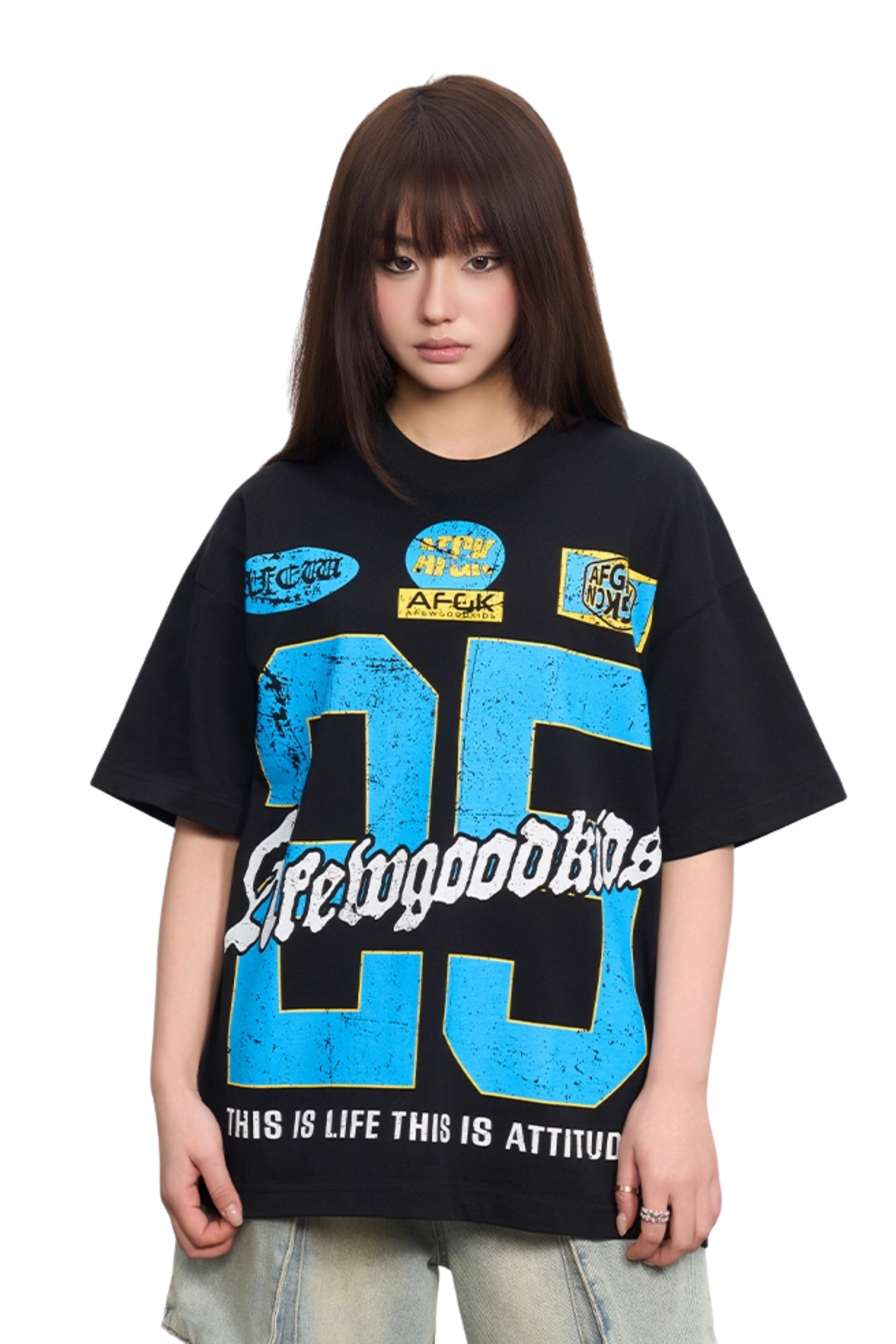 AFGK Retro Number Jersey Look Tee