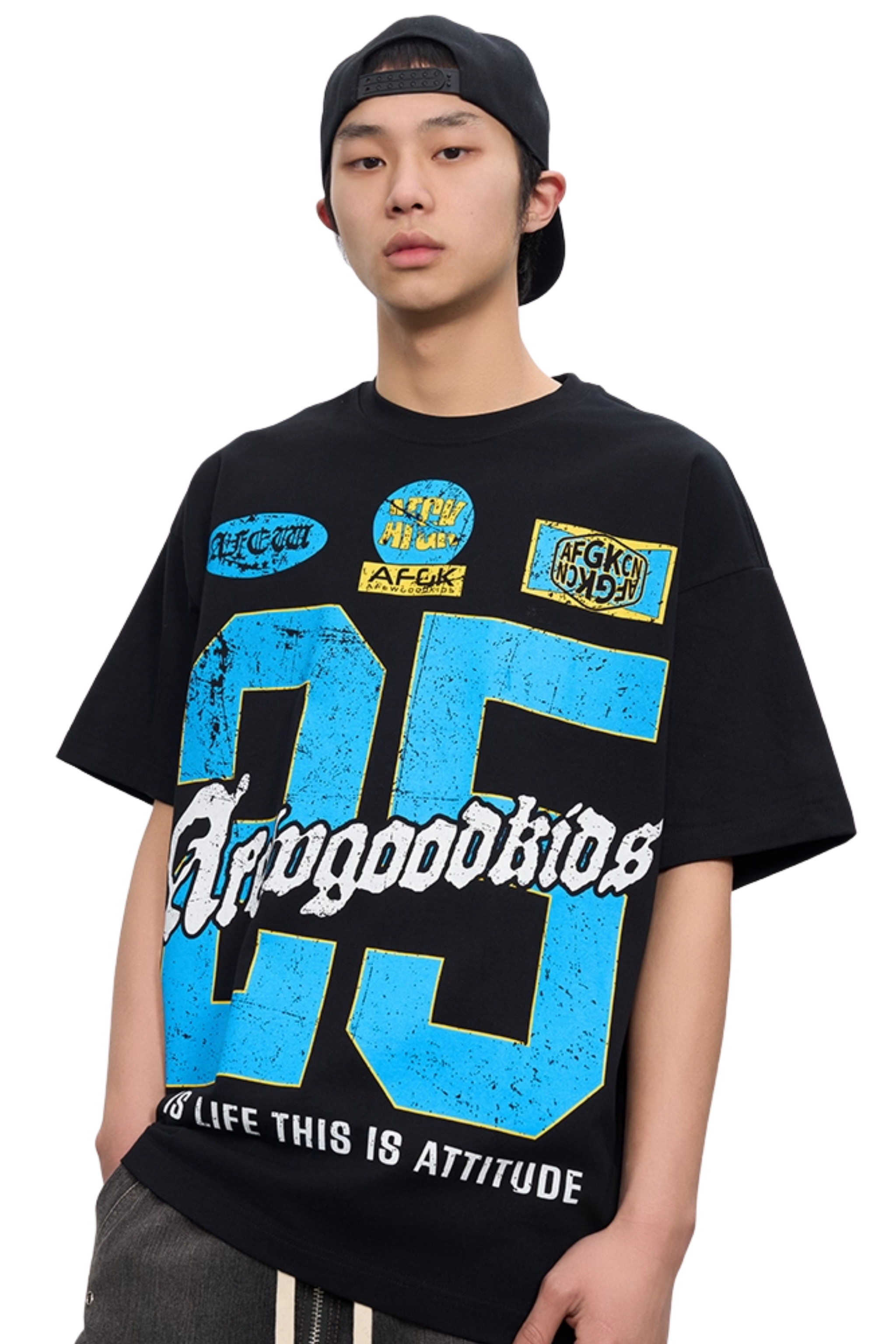AFGK Retro Number Jersey Look Tee