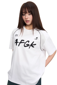 AFGK Mesh Shoulder Strip Tee