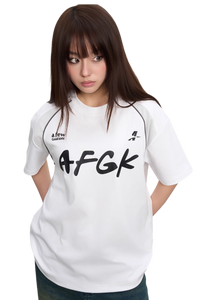 AFGK Mesh Shoulder Strip Tee