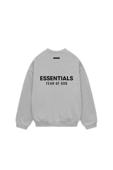 Fear Of God Essentials FW24 Fleece Crewneck Sweater LIGHT HEATHER [192HO246268F]