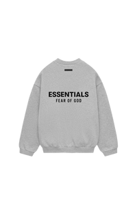 Fear Of God Essentials FW24 Fleece Crewneck Sweater LIGHT HEATHER [192HO246268F]